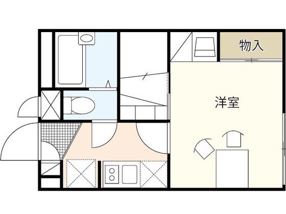 レオパレスひいらぎ II(1K/2階)の間取り写真