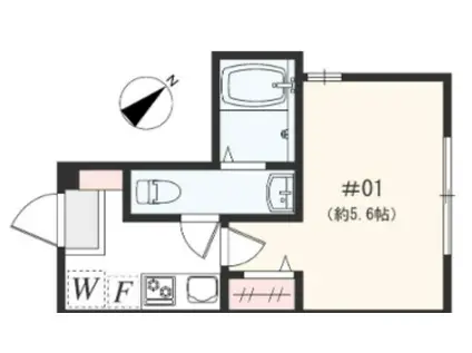 アザーレ・パッシオ矢部A(1K/1階)の間取り写真