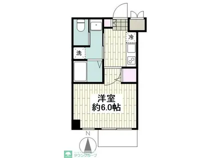 アールエス湘南平塚(1K/2階)の間取り写真