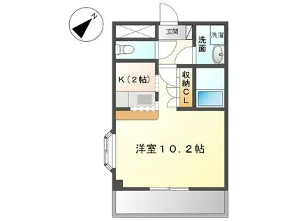 アーバンフォレスト(1K/2階)の間取り写真