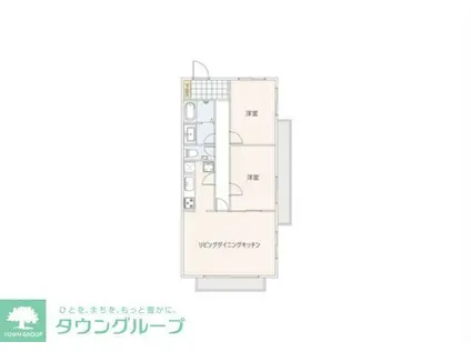 LEREVE中野坂上(2LDK/2階)の間取り写真