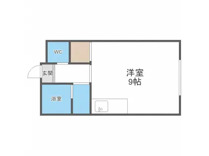 ノースイレブン(ワンルーム/3階)の間取り写真