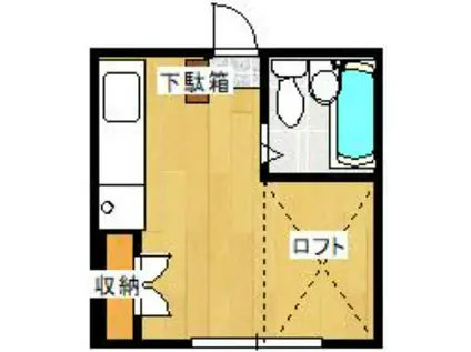高尾シティコーポ(ワンルーム/2階)の間取り写真