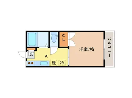 エールフォーユー(1K/2階)の間取り写真