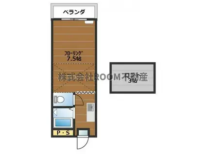 ラケットクラブ(1K/2階)の間取り写真