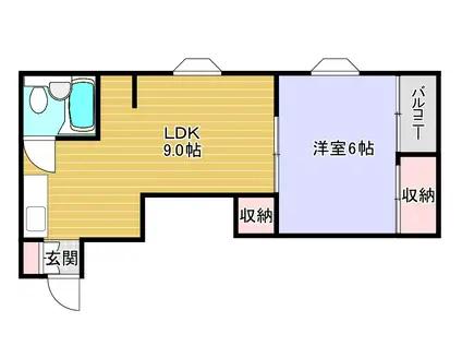 Fスタイル(1LDK/3階)の間取り写真