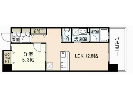 ルーベル楠木(1LDK/2階)の間取り写真