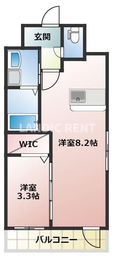 エンブレイス博多駅南(1LDK/7階)の間取り写真