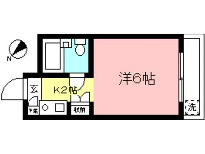 レーベンハイム(1K/1階)の間取り写真