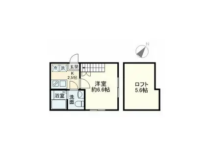 レイディアンス清水ヶ丘(1K/1階)の間取り写真