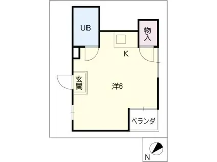 ヴィラカレッジ大曽根(ワンルーム/2階)の間取り写真