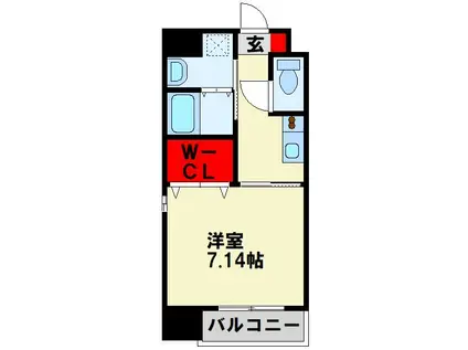 ルナ・リリオ(1K/10階)の間取り写真