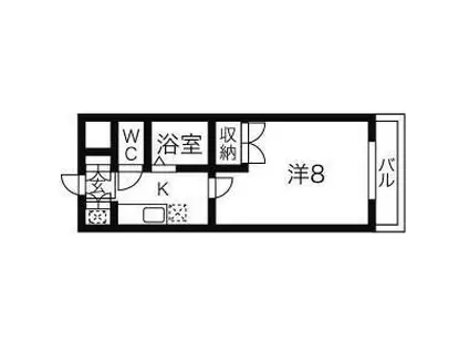 リエス小田原(1K/3階)の間取り写真