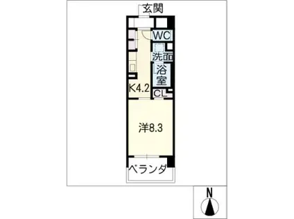 MIO・RIAN(1K/2階)の間取り写真