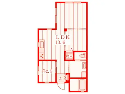 FERMIER湘南台(1LDK/1階)の間取り写真
