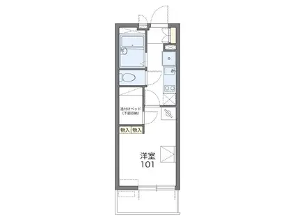 レオパレスドエルシンヤマ(1K/3階)の間取り写真