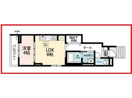 ワンライフ(1LDK/1階)の間取り写真