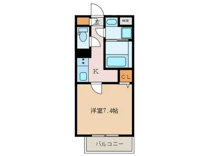 RESIDENCE LUIDA(1K/5階)の間取り写真