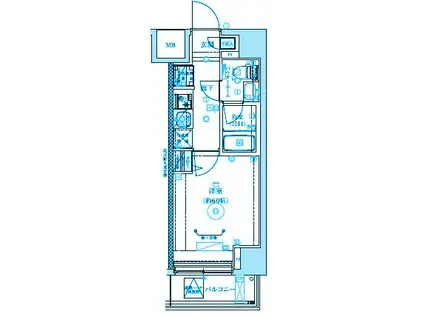 ベルシード横濱吉野町MAXIV(1K/5階)の間取り写真