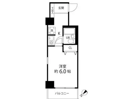 TS GARDEN梶ヶ谷(ワンルーム/2階)の間取り写真