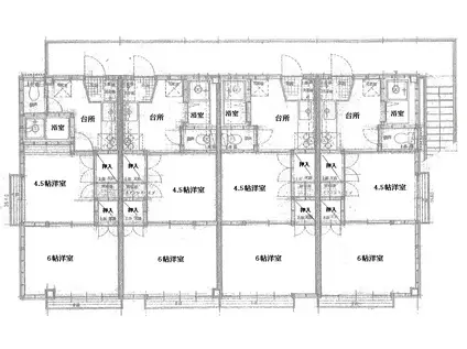 メゾントキ(2DK/1階)の間取り写真