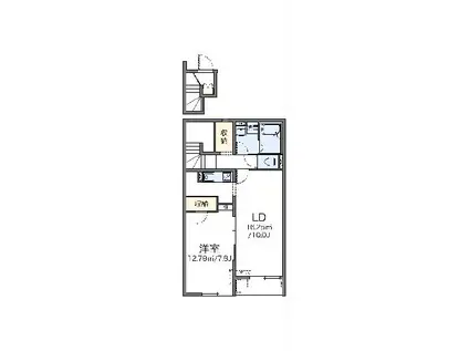 レオネクストレジナ(1LDK/2階)の間取り写真