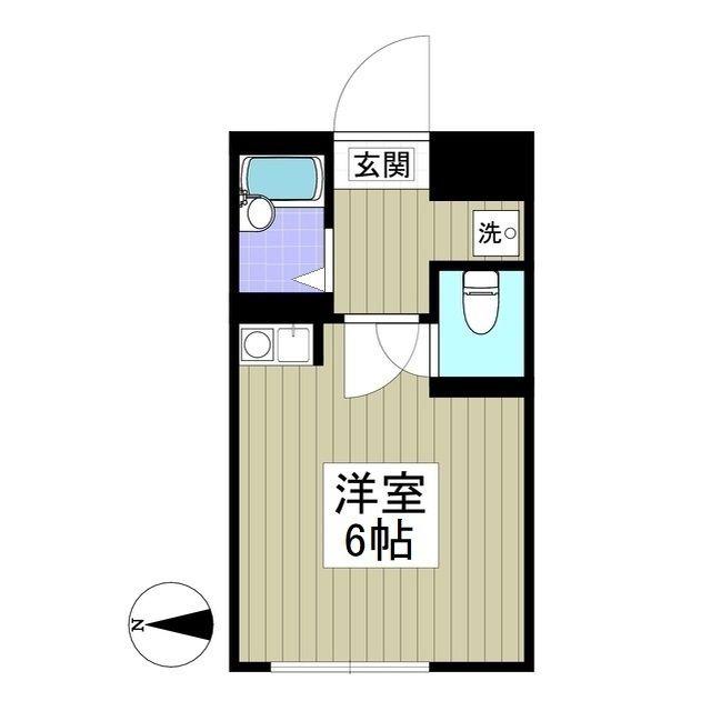 FLAT5川崎大師(ワンルーム/4階)の間取り写真