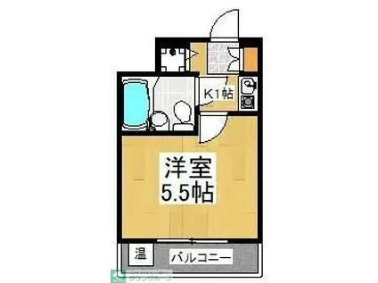 エクレール小平(1K/1階)の間取り写真