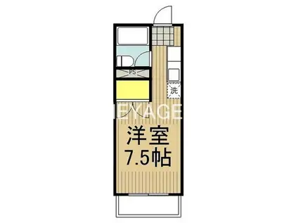 セントラルコーポクロッカス(ワンルーム/3階)の間取り写真