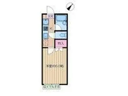 リューデスハイムII(1K/1階)の間取り写真