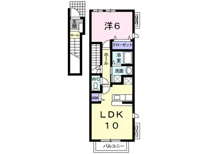 プレコーポ巽東(1LDK/2階)の間取り写真