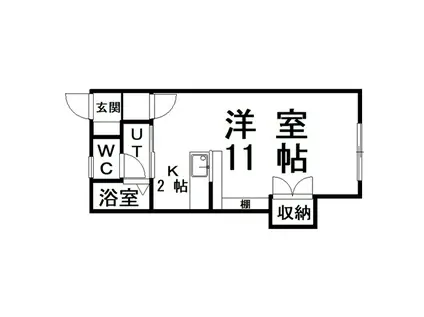 ミキハウス(1K/1階)の間取り写真