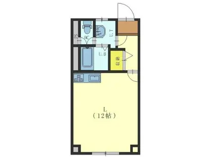 柏木ハイツ(ワンルーム/2階)の間取り写真