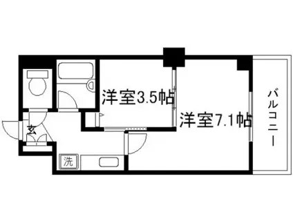 デ・リード金閣寺道(2K/3階)の間取り写真