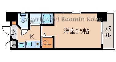 YKハイツ中崎II(1K/2階)の間取り写真
