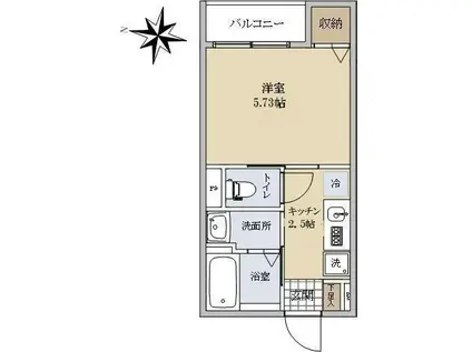 パークサイド豊島園(1K/2階)の間取り写真