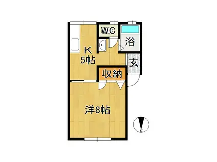 愛和ハウス(1K/2階)の間取り写真