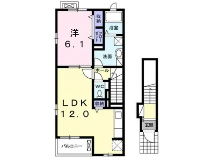 フォンデ(1LDK/2階)の間取り写真