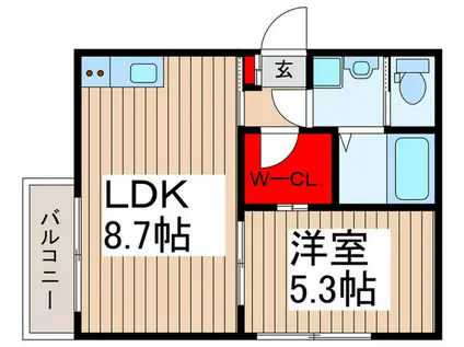 入間市駅 徒歩8分 令和7年 1LDK(1LDK/3階)の間取り写真