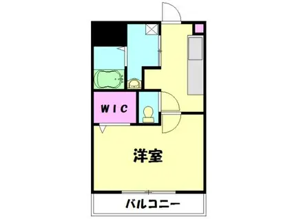 パルティア ドゥエ(1K/2階)の間取り写真