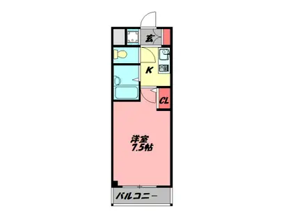 Mプラザ門真駅前(1K/7階)の間取り写真