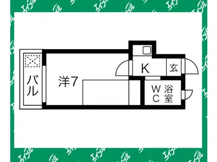 スペースイン笠寺(1K/1階)の間取り写真