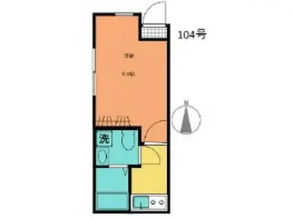 NANOCARE NISHIARAI(1K/1階)の間取り写真