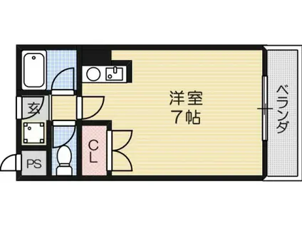 永代町壱番館(1K/4階)の間取り写真