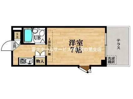 我孫子ニチワビル(1K/1階)の間取り写真