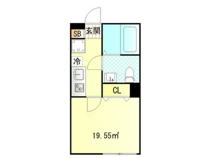 CFジオーレ西尾久(1K/1階)の間取り写真