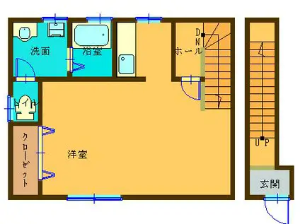 アイリス川崎(1K/2階)の間取り写真