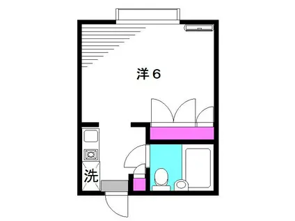 東京メトロ丸ノ内線 南阿佐ケ谷駅 徒歩10分 2階建 築38年(1K/2階)の間取り写真