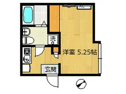 MAHALO TERRACE北千住(ワンルーム/2階)の間取り写真