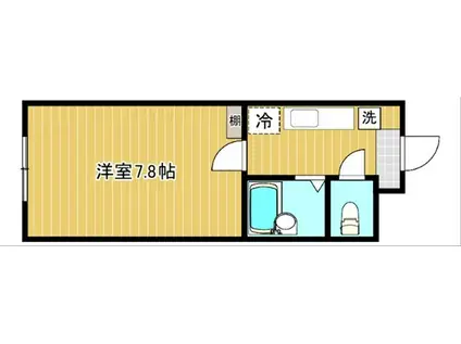 桑島ビルB(1K/1階)の間取り写真